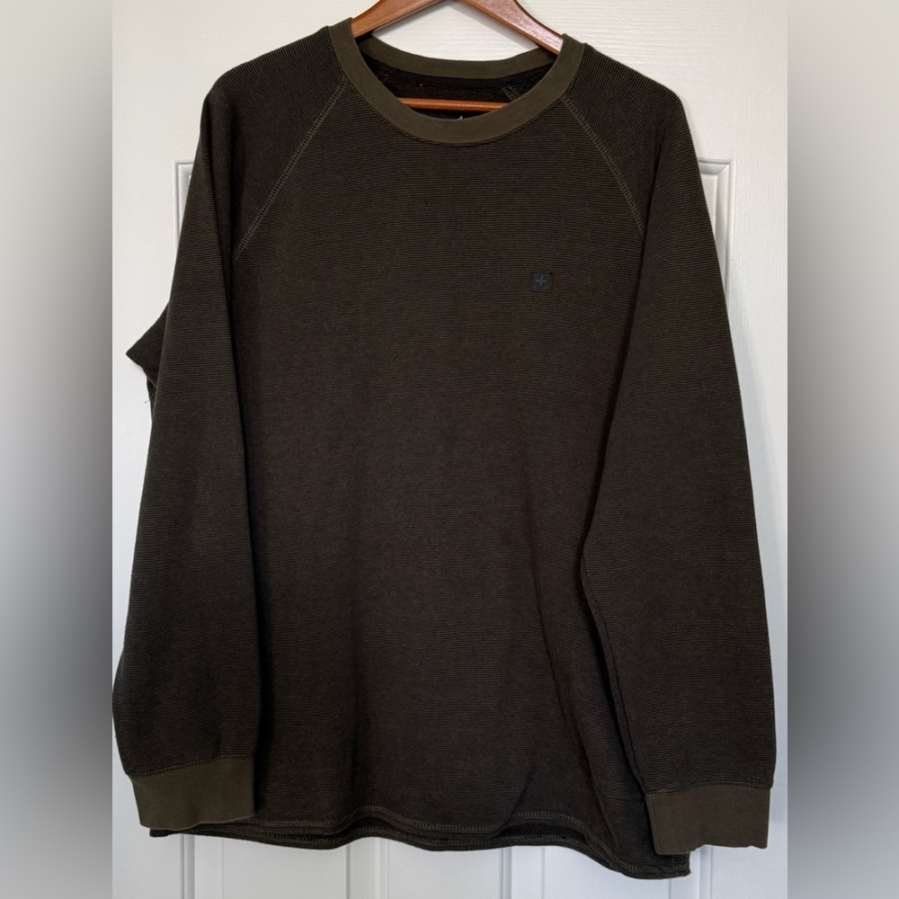 Tavik Modern Beach Culture Crewneck Sweatshirt XL Olive Green Cotton Blend